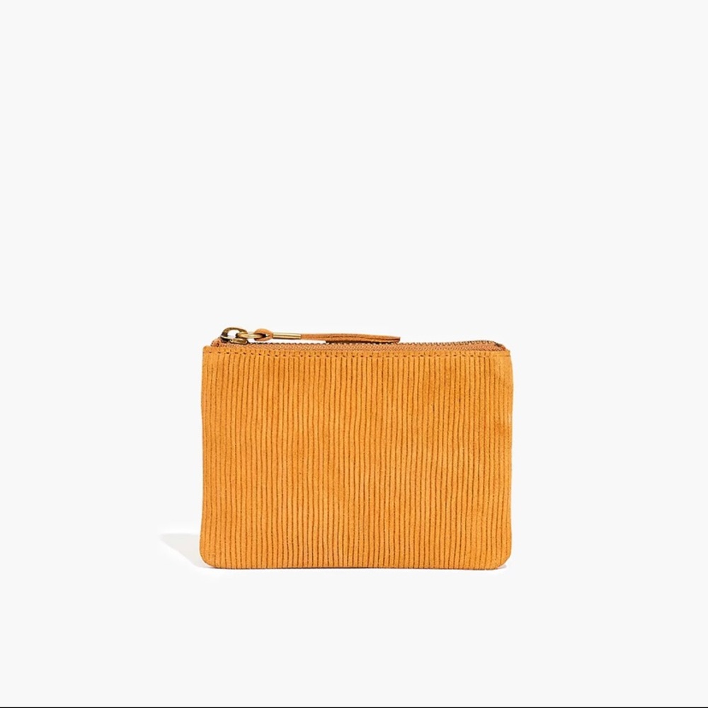 Madewell Pouch Wallet in Corduroy Suede